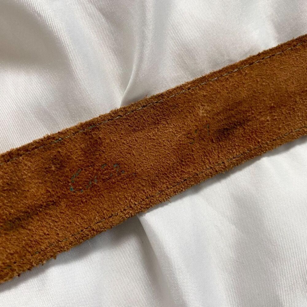 Early 2000's Brown Western Rodeo Layered Leather Silver Clasp Belt S / 27 - Picture 4 of 4